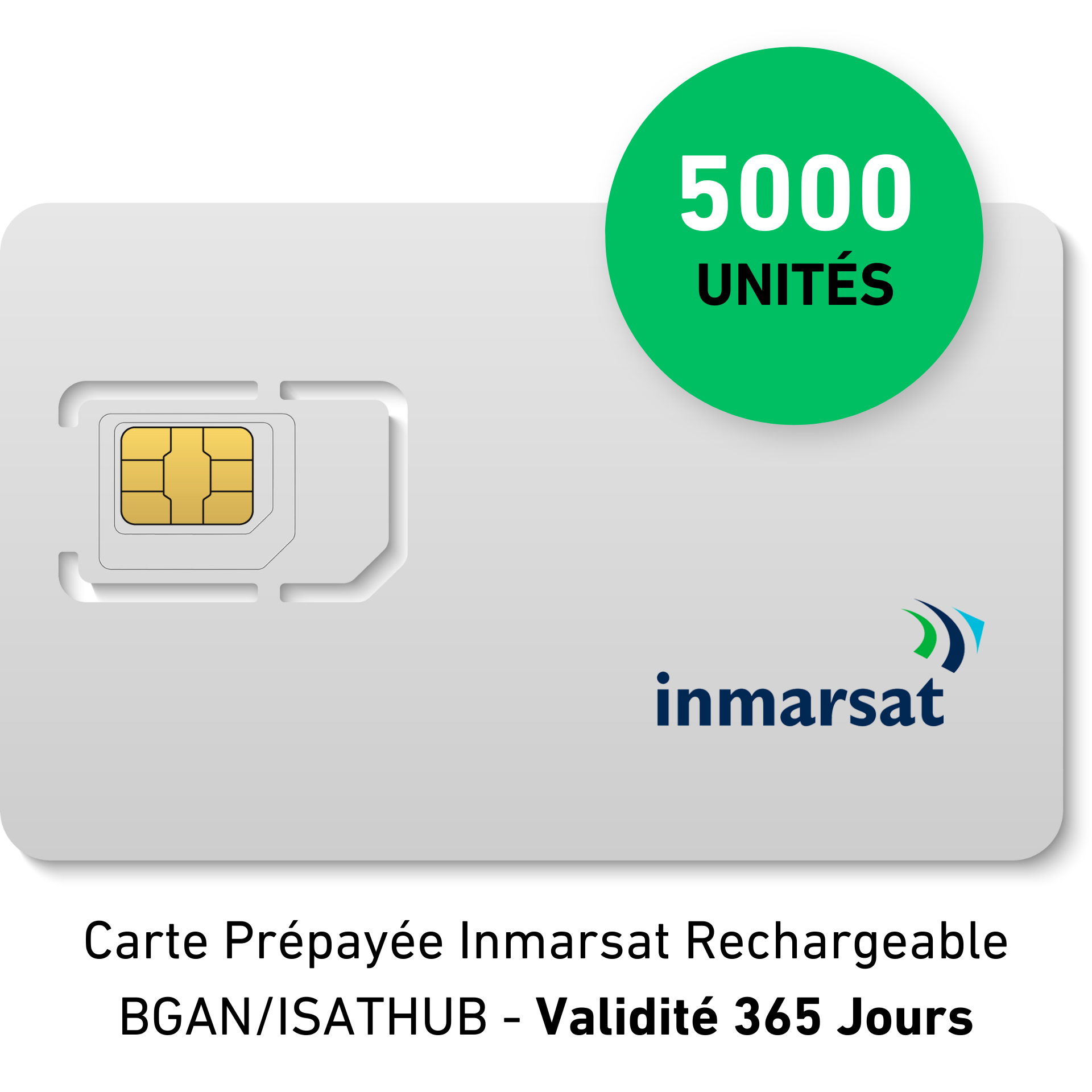 5000 365 Carta prepagata BGAN/IsatHub ricaricabile INMARSAT - UNITÀ - GIORNI