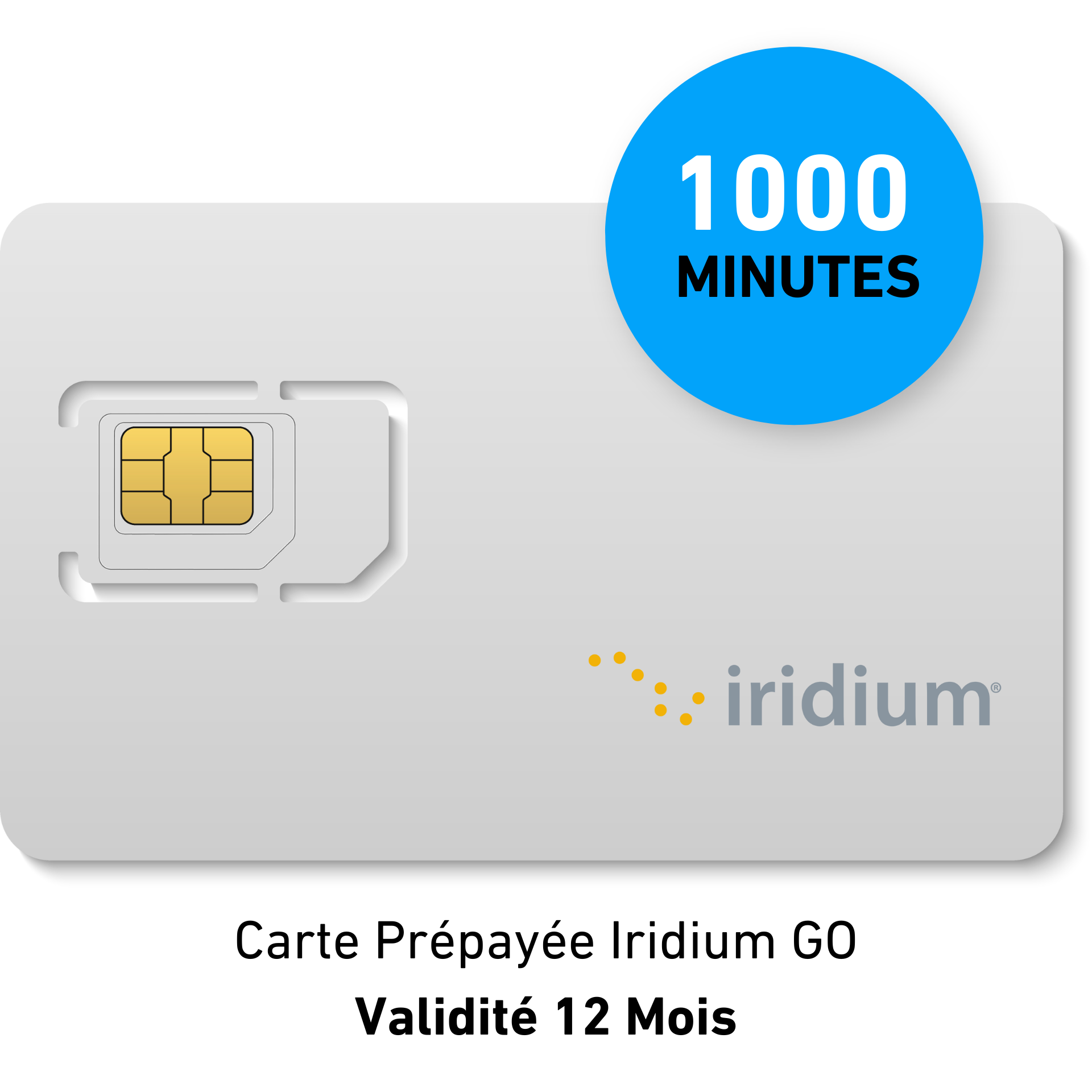 Carta SIM prepagata IRIDIUM GO - 1000 min di dati - 12 MESI