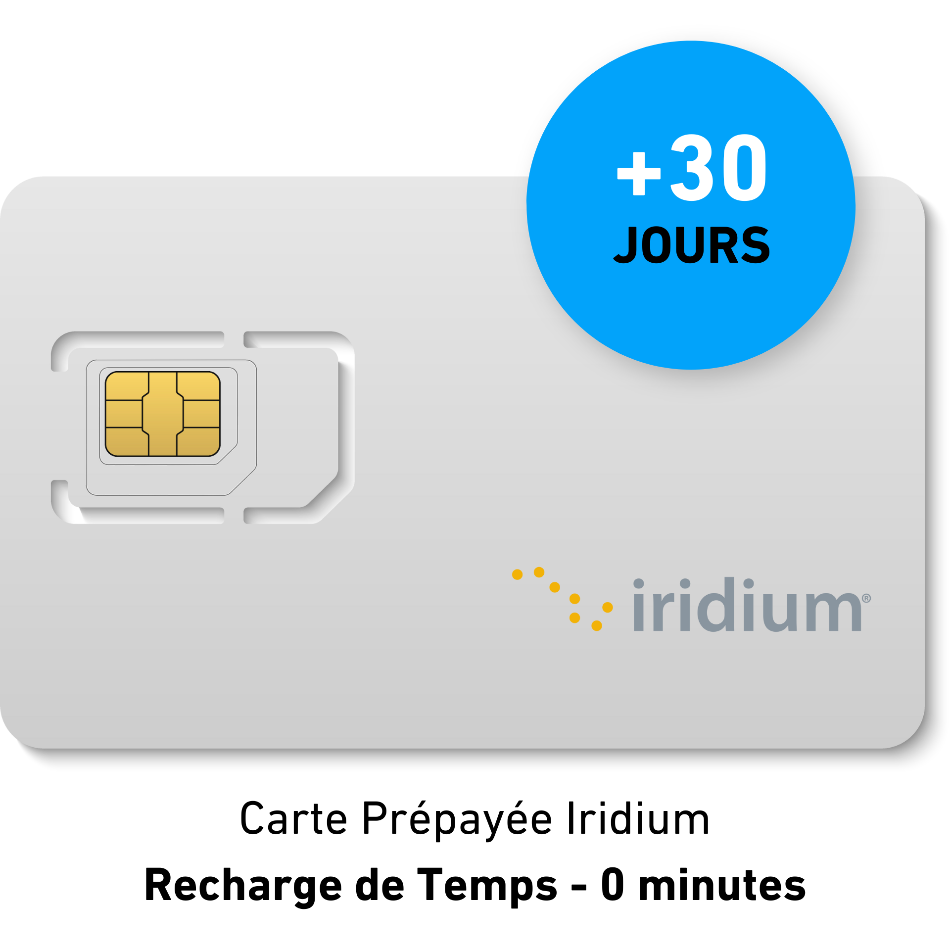 Ricarica a tempo di 30 giorni per la carta prepagata ACTIVE IRIDIUM - 0 min.