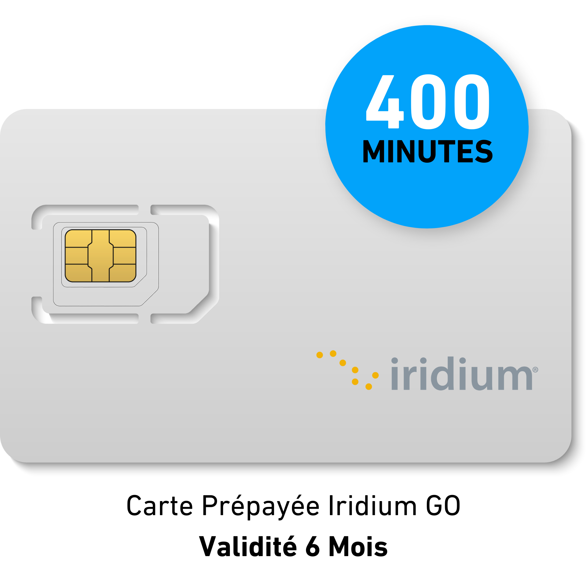 Carta SIM prepagata IRIDIUM GO - 400 min di dati - 6 MESI