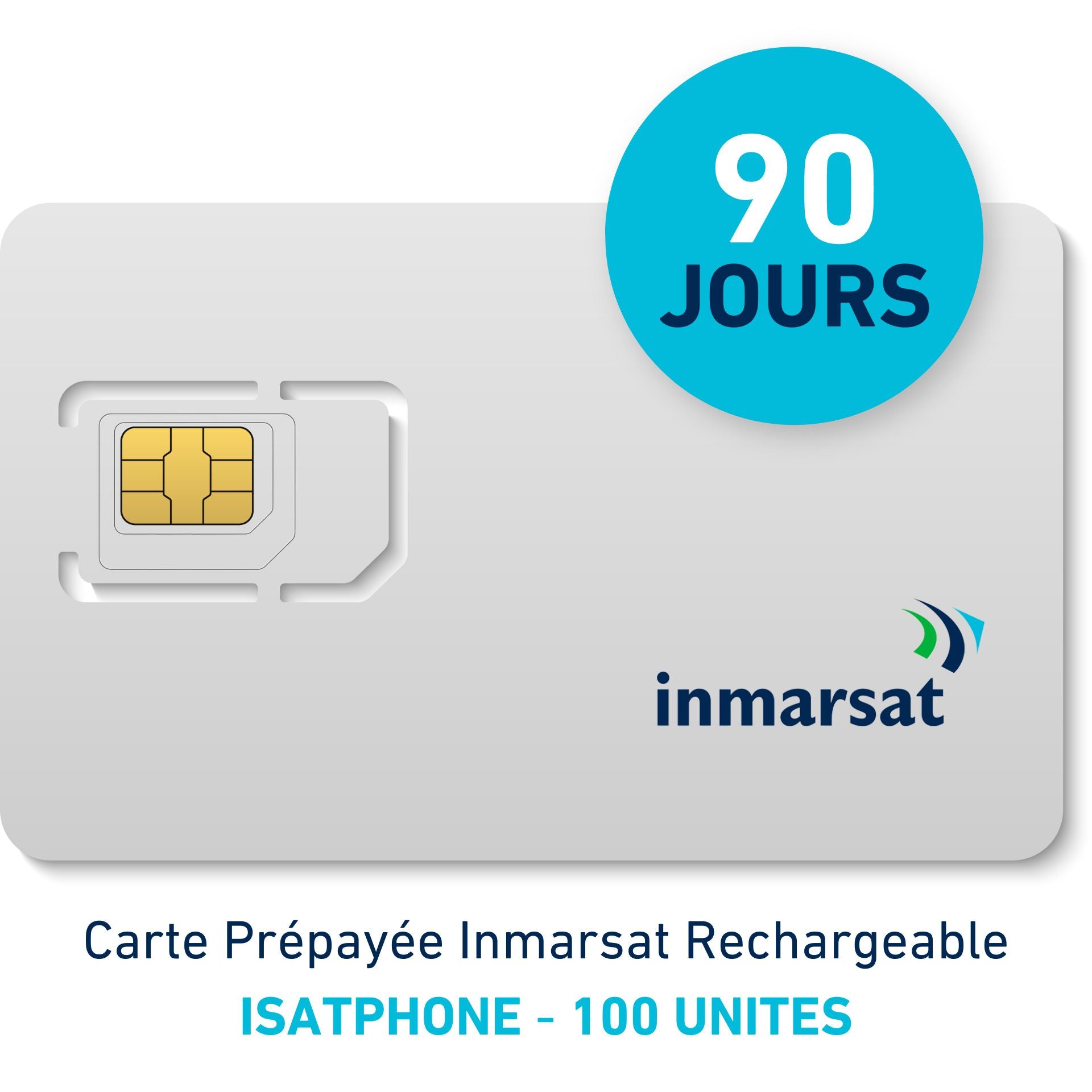 Carte Prépayée INMARSAT Rechargeable ISATPHONE - 100 UNITES - 90 jours