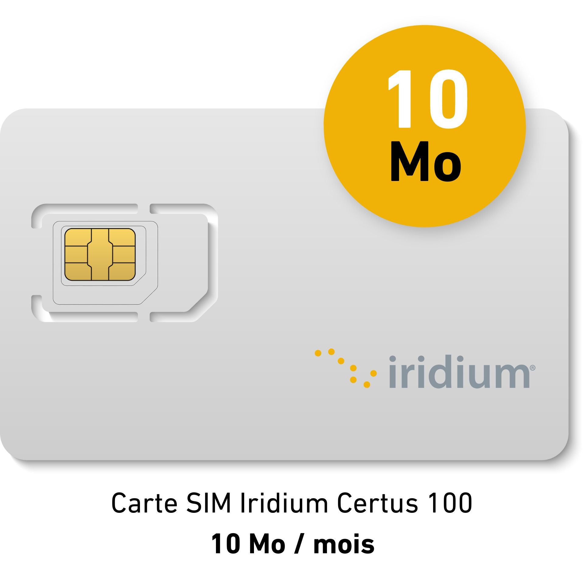 Abonnement Mensuel IRIDIUM CERTUS 100 - 10Mo/Mois