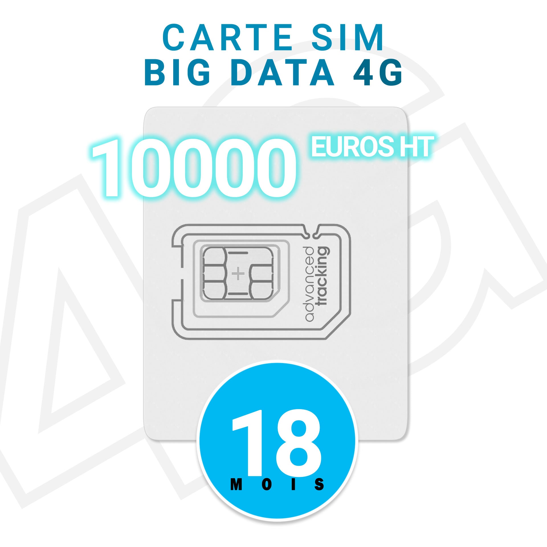 Carte SIM Prépayée BIG DATA 10.000 € HT - VALIDITE 18 MOIS