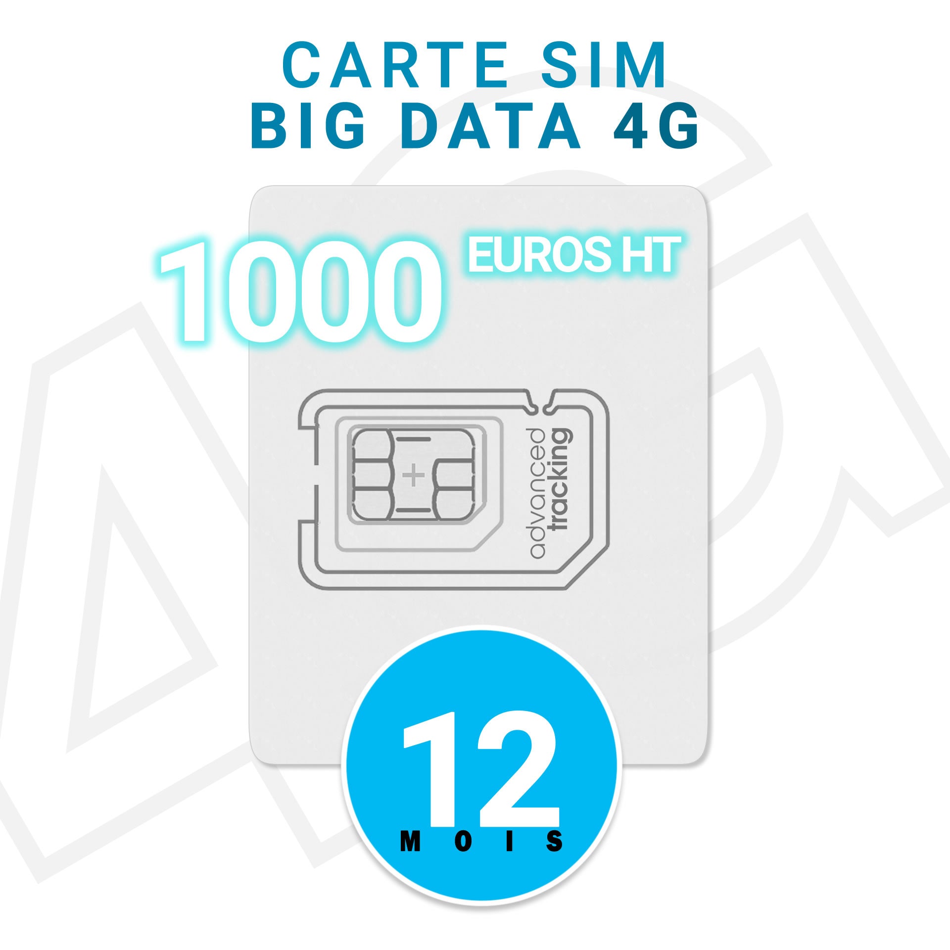 Carte SIM Prépayée BIG DATA 1000 € HT - VALIDITE 12 MOIS