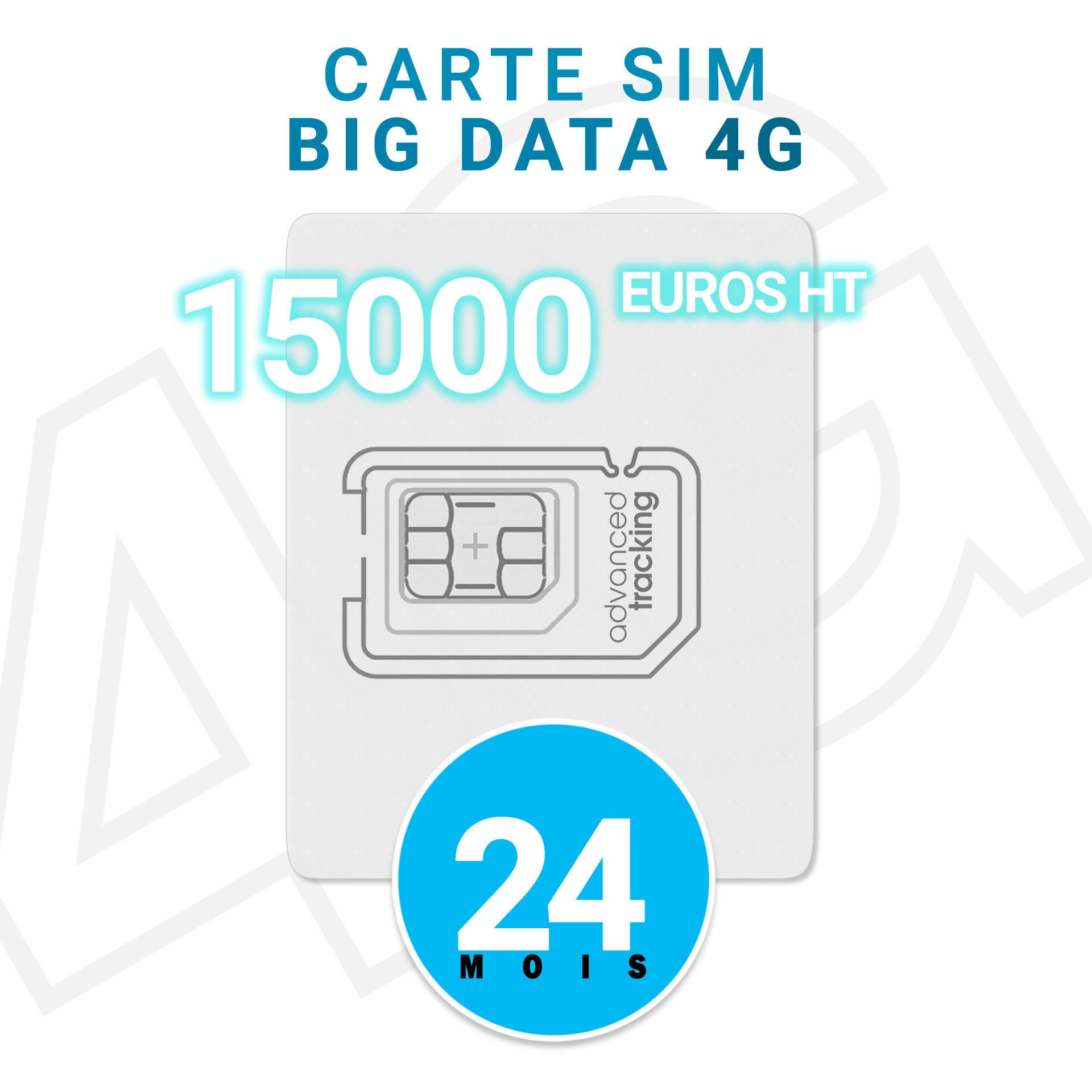 Carte SIM Prépayée BIG DATA 15.000 € HT - VALIDITE 24 MOIS