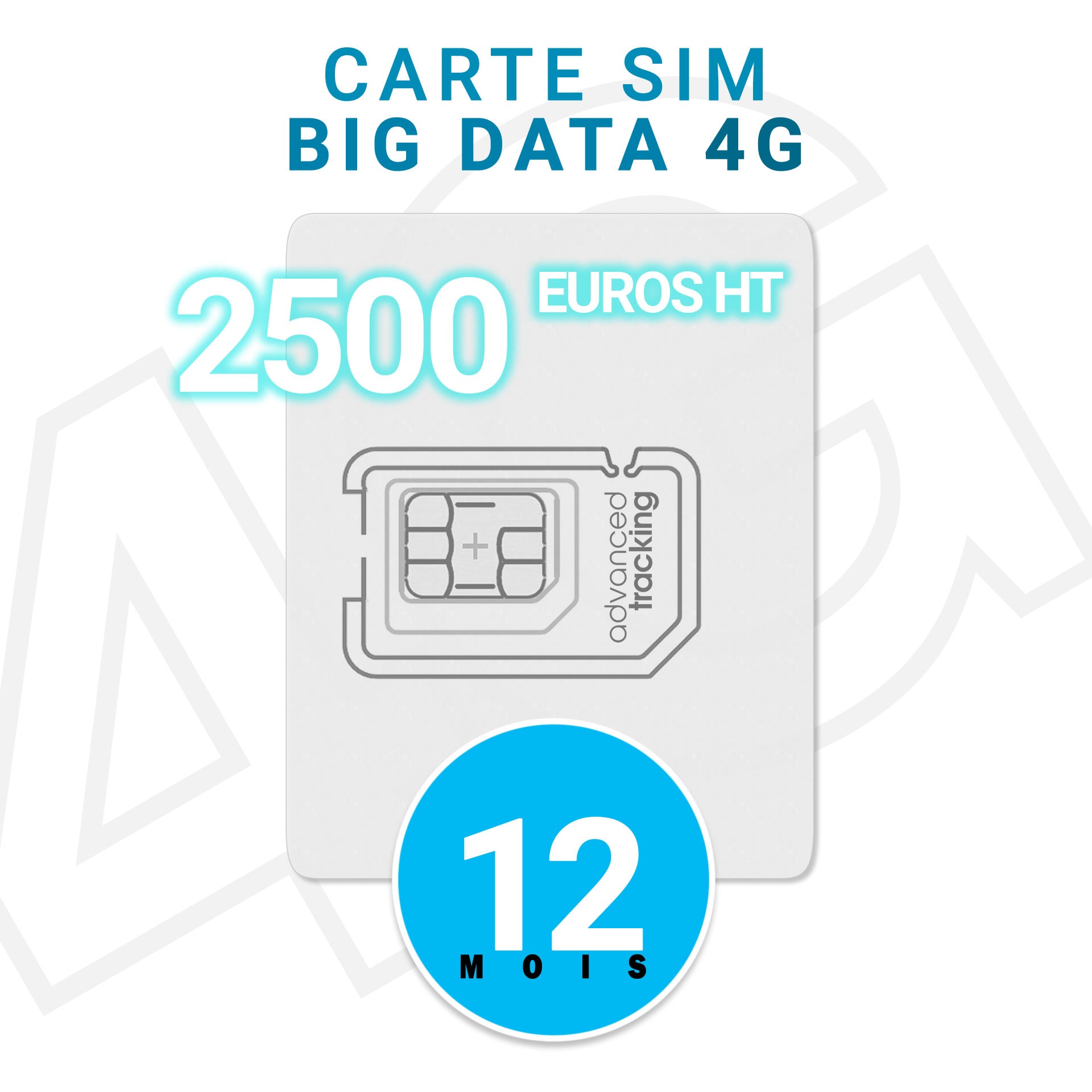 Carte SIM Prépayée BIG DATA 2500 € HT - VALIDITE 12 MOIS