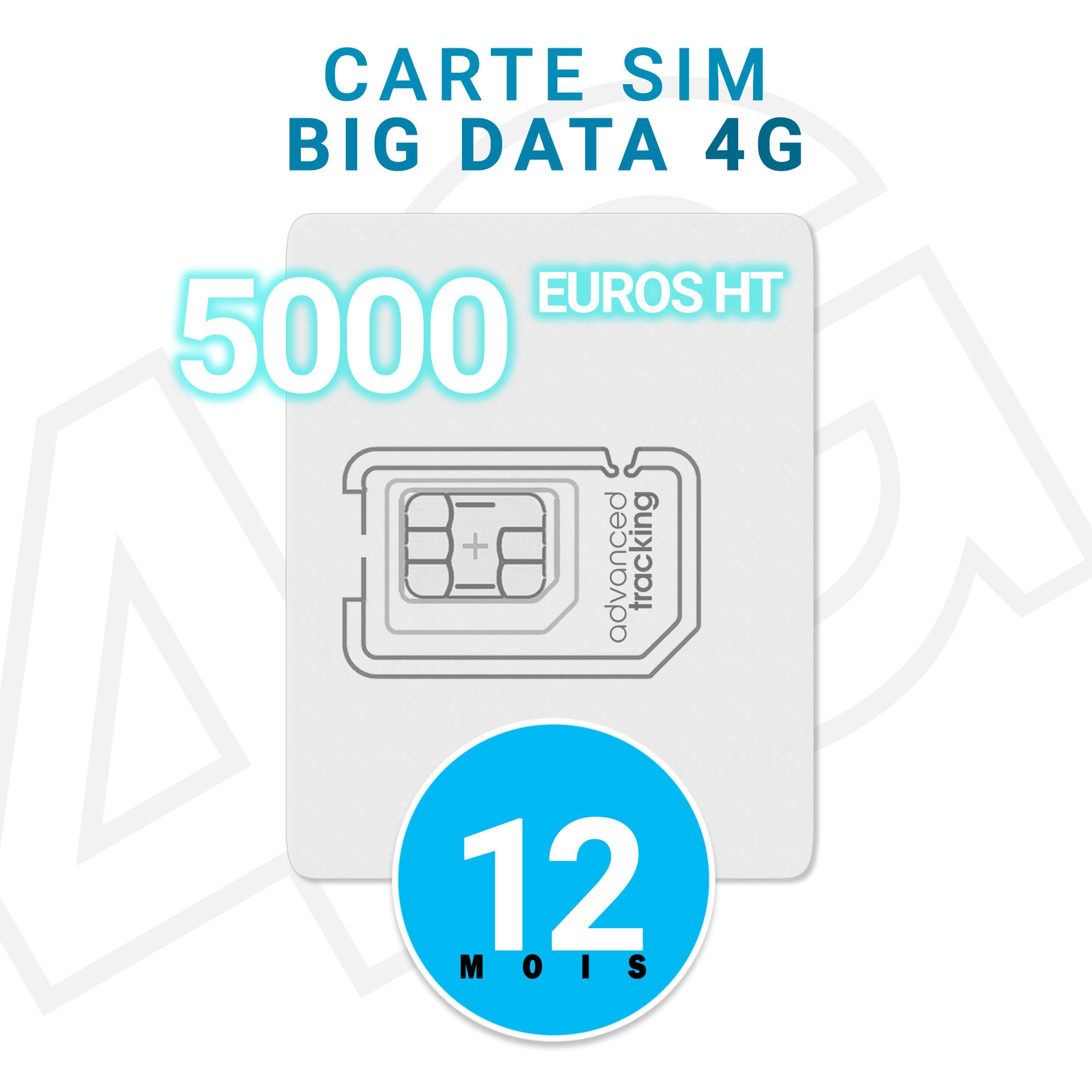 Carte SIM Prépayée BIG DATA 5000 € HT - VALIDITE 12 MOIS