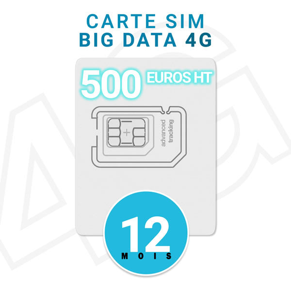 Carte SIM Prépayée BIG DATA 500 € HT - VALIDITE 12 MOIS