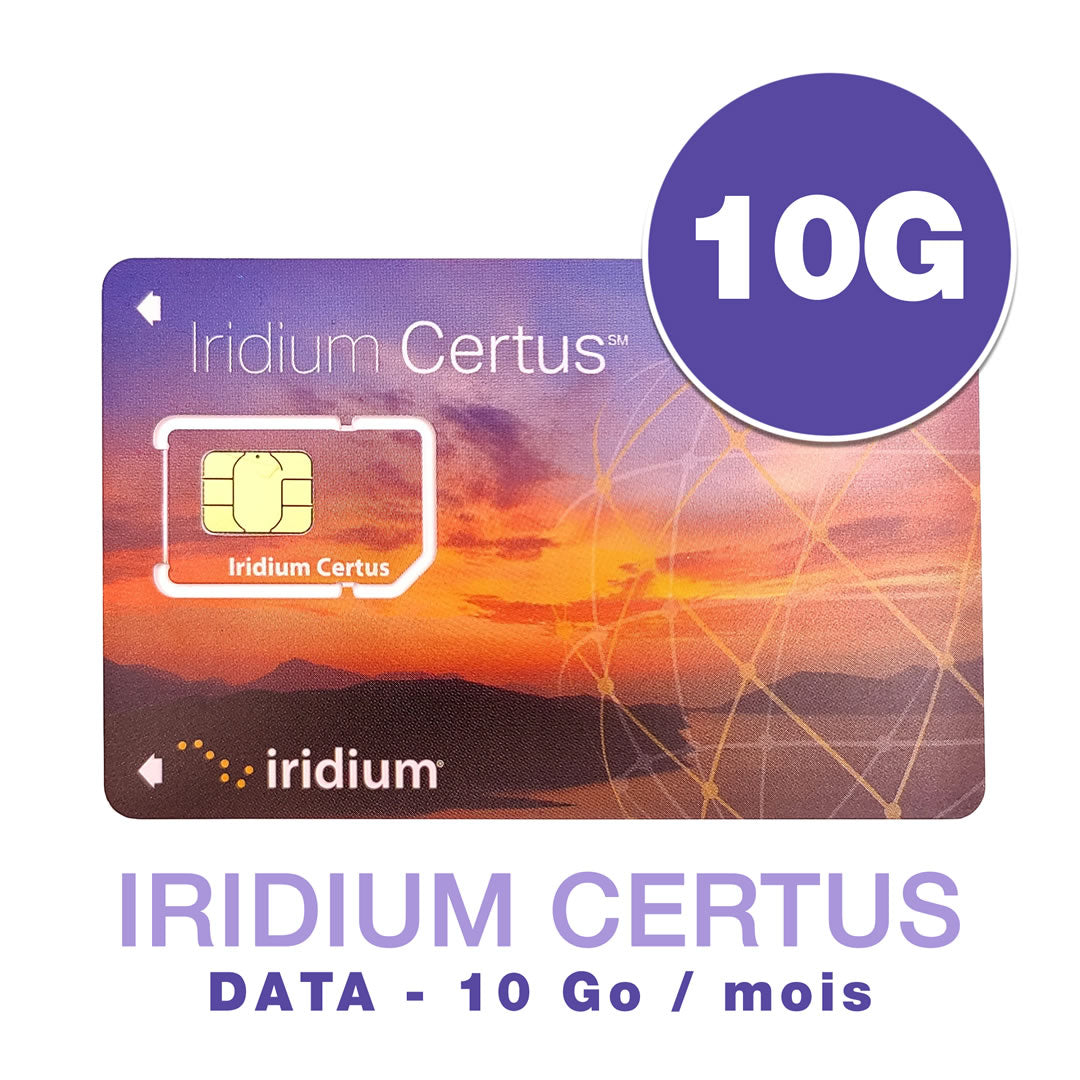 Abonnement Mensuel IRIDIUM CERTUS 700 - 10Go/mois