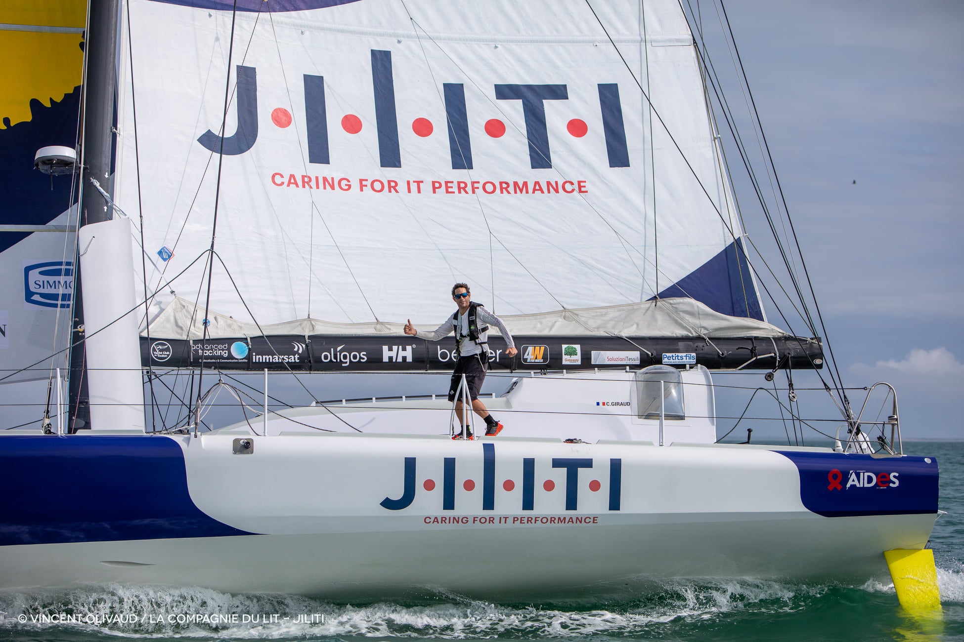 Clément Giraud, patrón de la Vendée Globe a bordo de su IMOCA La Compagnie du Lit/Jiliti