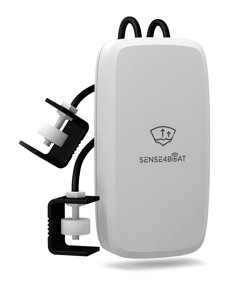 Capteur de cale Sense4Boat IP67 avec 2 flotteurs et système de fixation — détection fuite et montée d'eau pour voilier et bateau à moteur