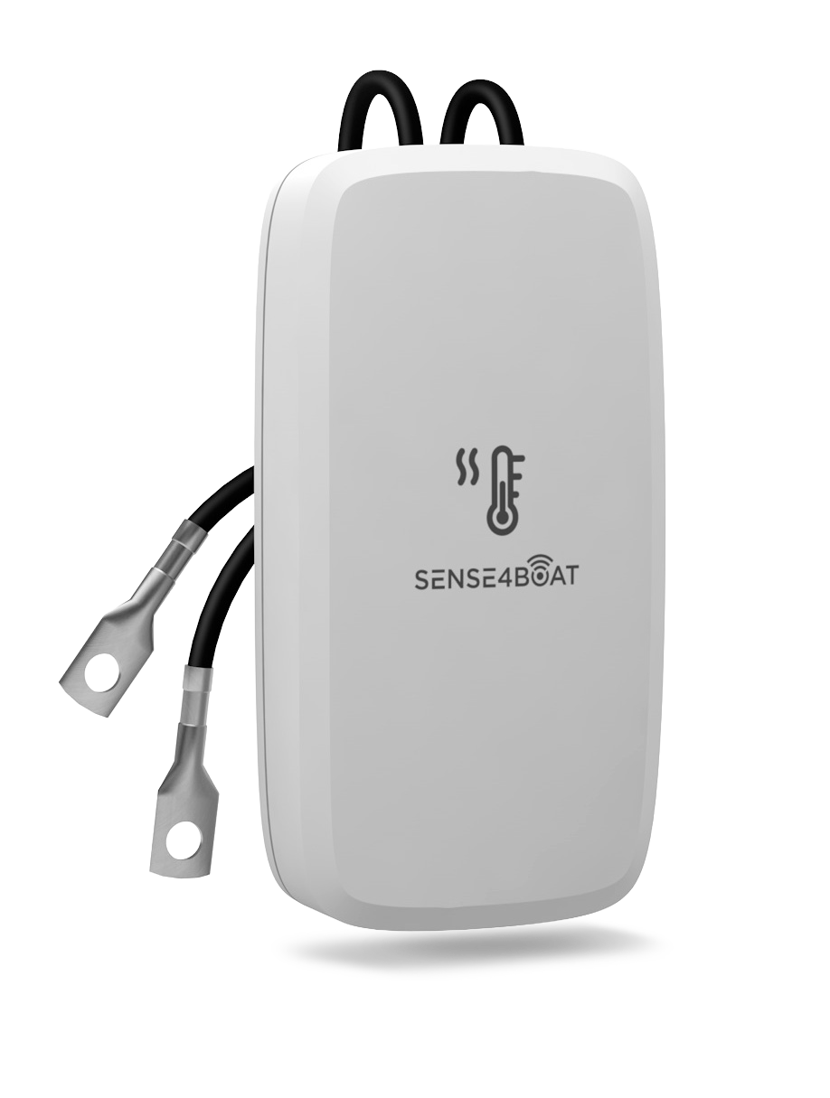 Capteur de température Sense4Boat IP67 avec 2 sondes à cosses — détection incendie et gel dans la salle des machines de votre bateau