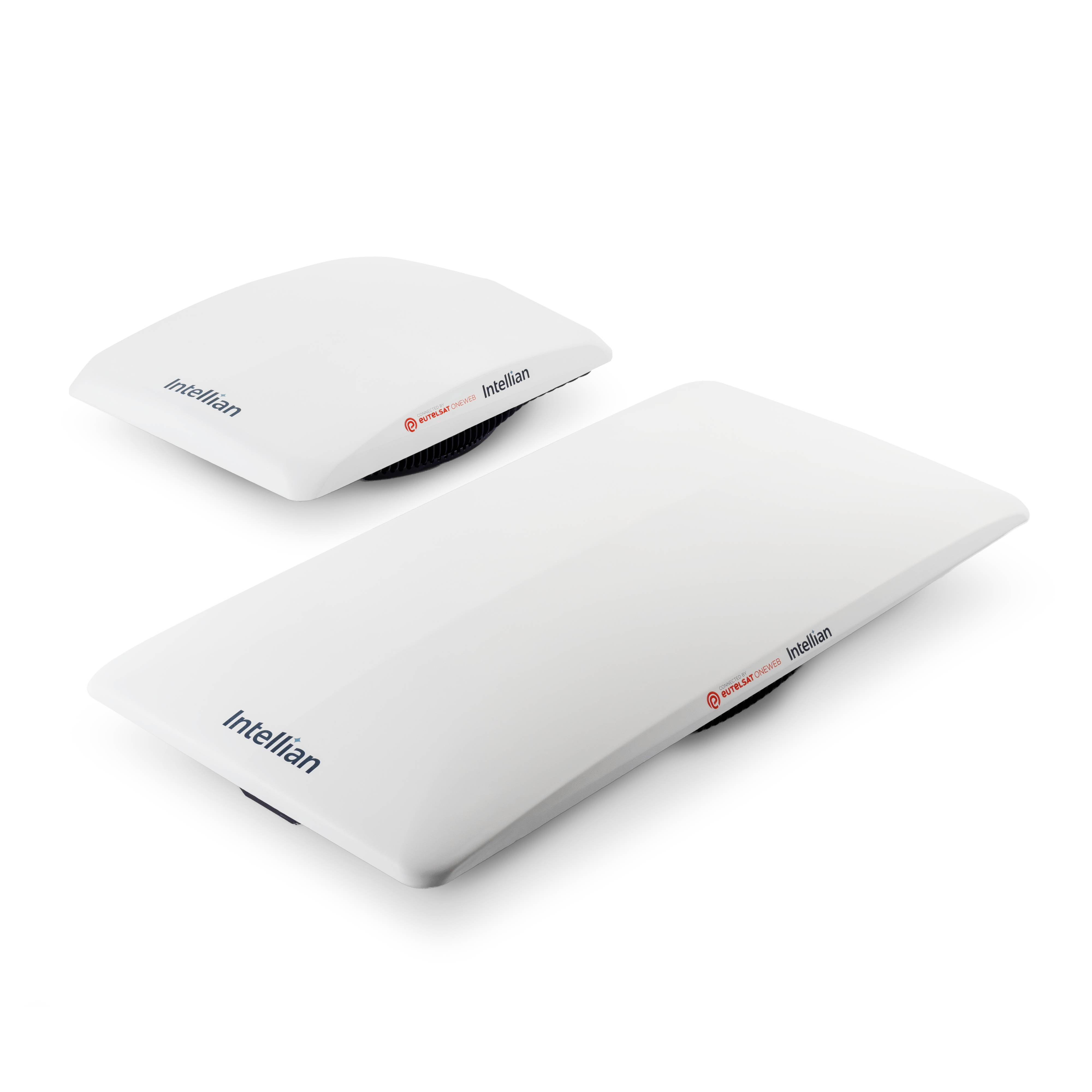 Vue d'ensemble des terminaux satellites Intellian OW10HL et OW11FL pour Eutelsat OneWeb. Choisissez l'antenne plate adaptée à vos besoins de connectivité.