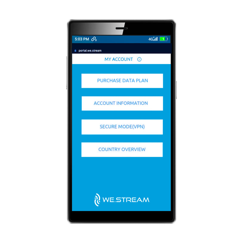Hotspot WIFI MOBILE 4G WE.STREAM - Couverture 154 PAYS