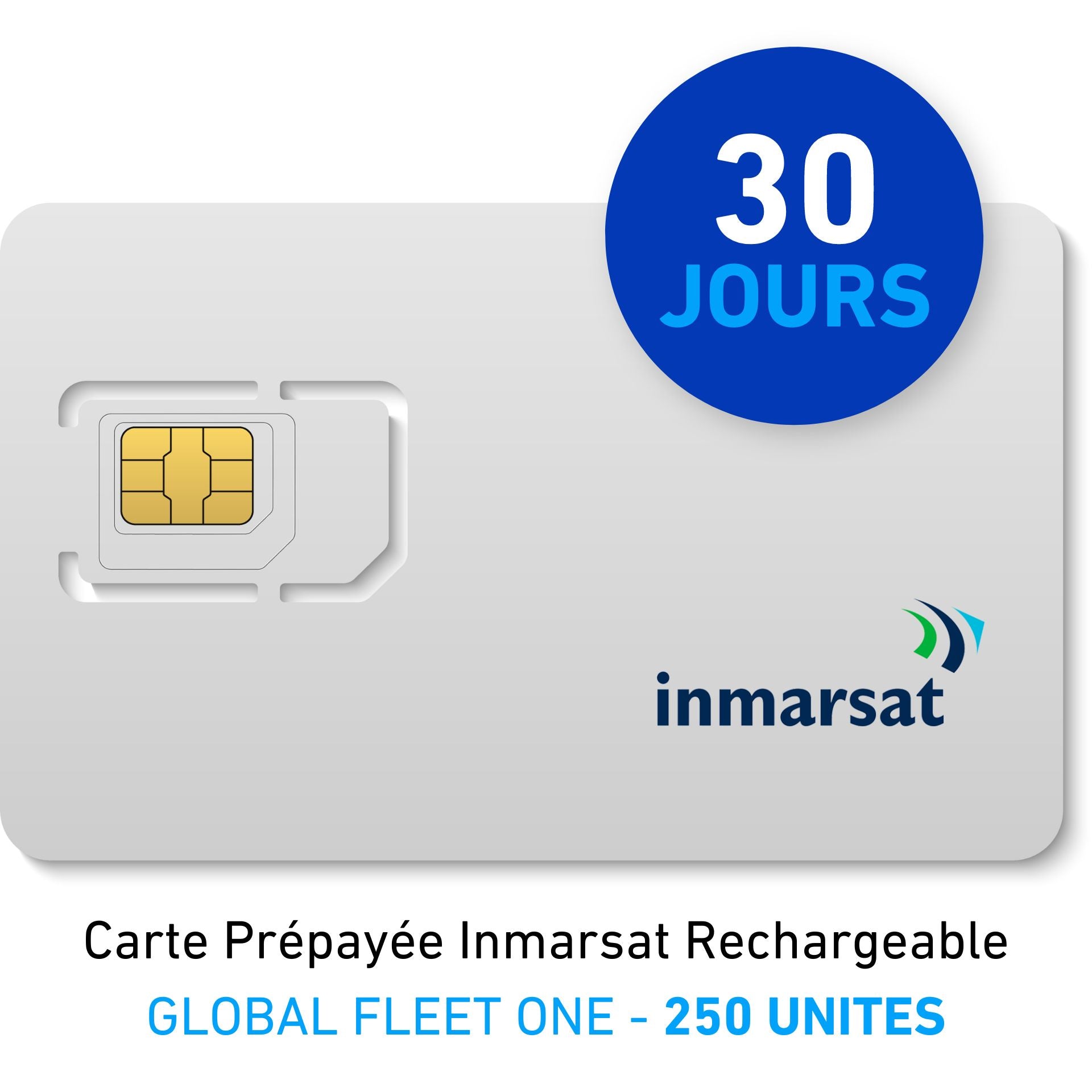 INMARSAT Prepaid-Karte Aufladbar GLOBAL FLEET ONE - 250 UNITS - 30 TAGE
