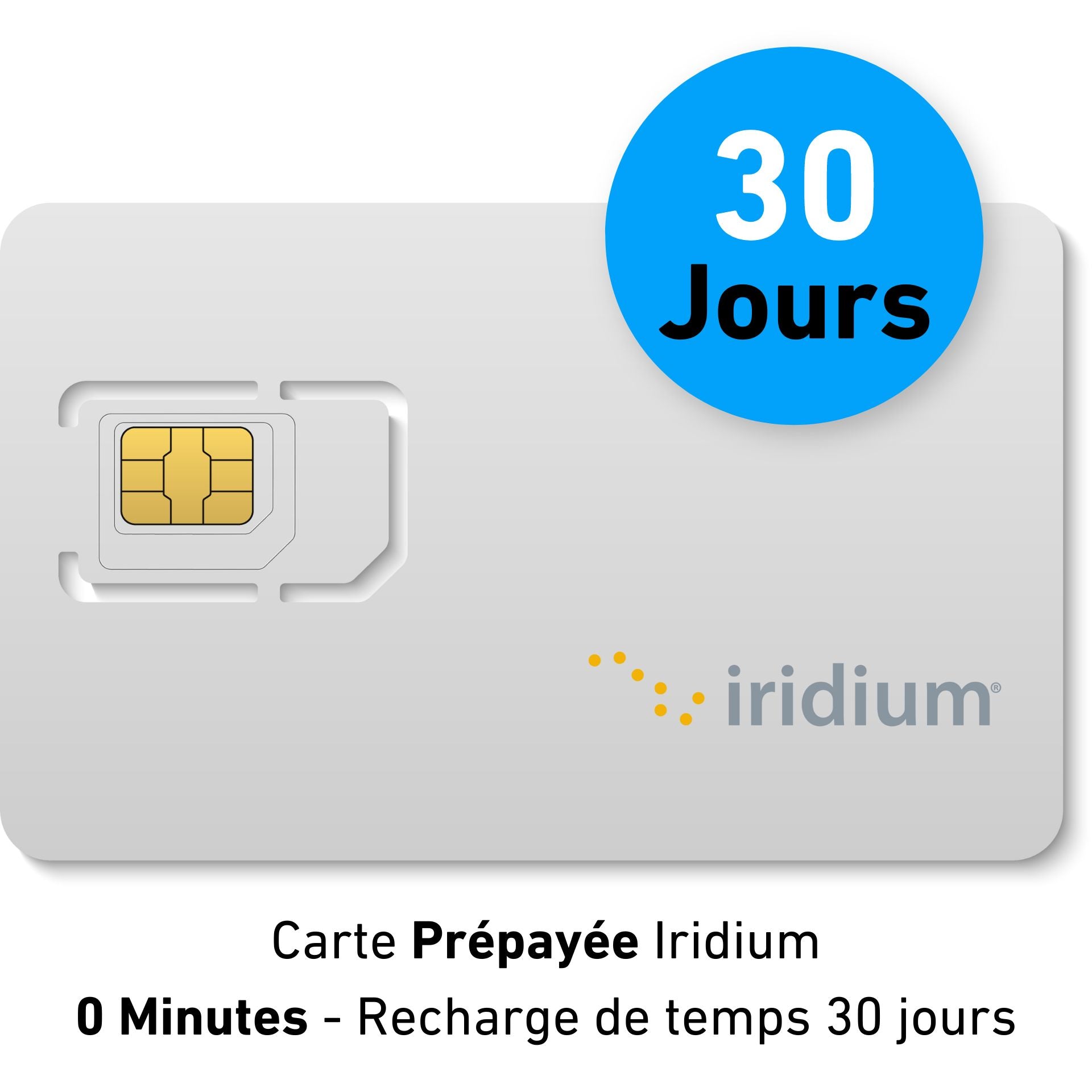 IRIDIUM Prepaid Card 0 Min - 30 day refill