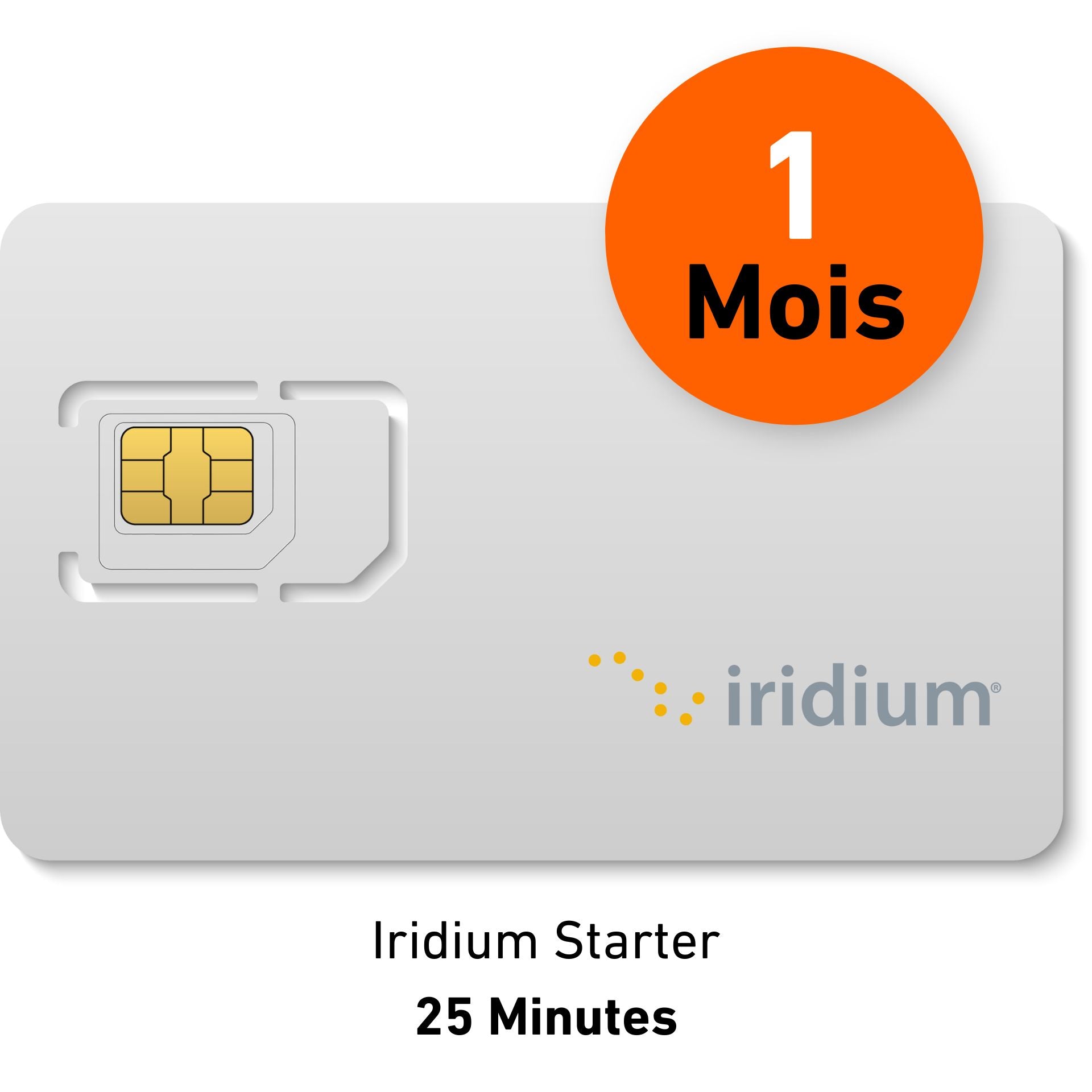 1 month subscription IRIDIUM STARTER 25 MIN