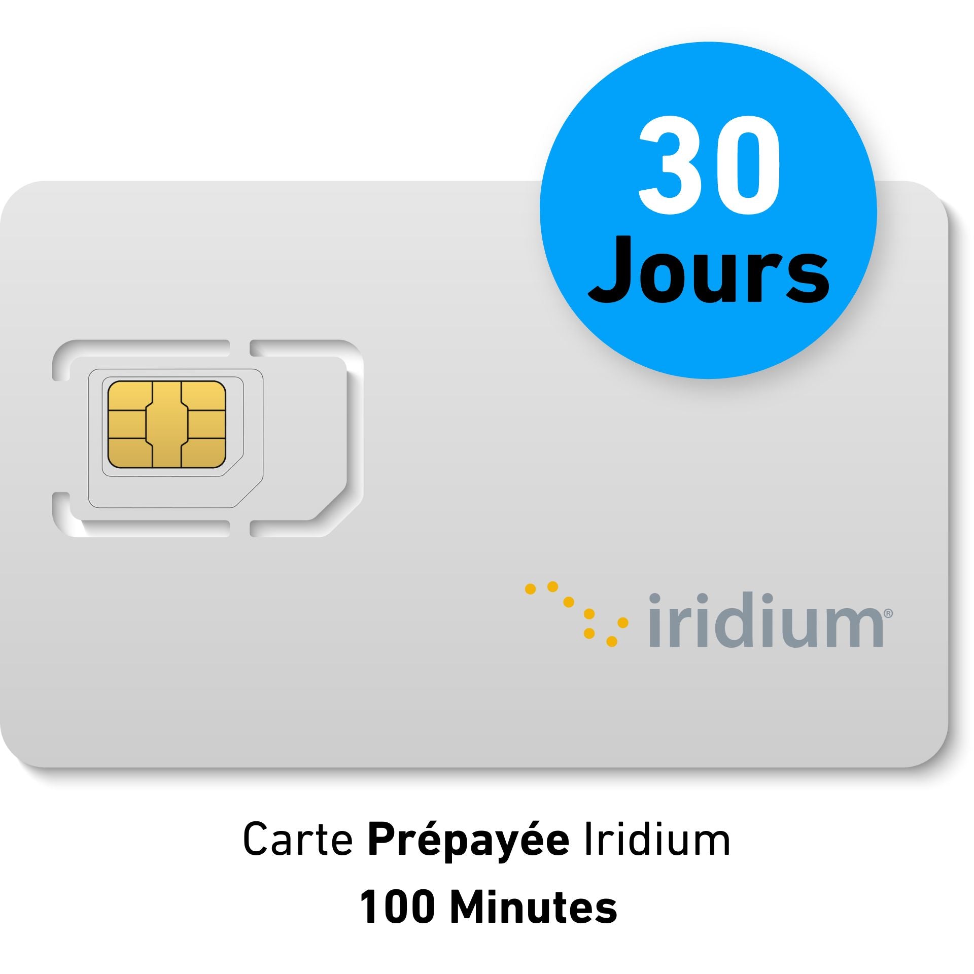 Tarjeta prepago IRIDIUM - 100 min - 30 días
