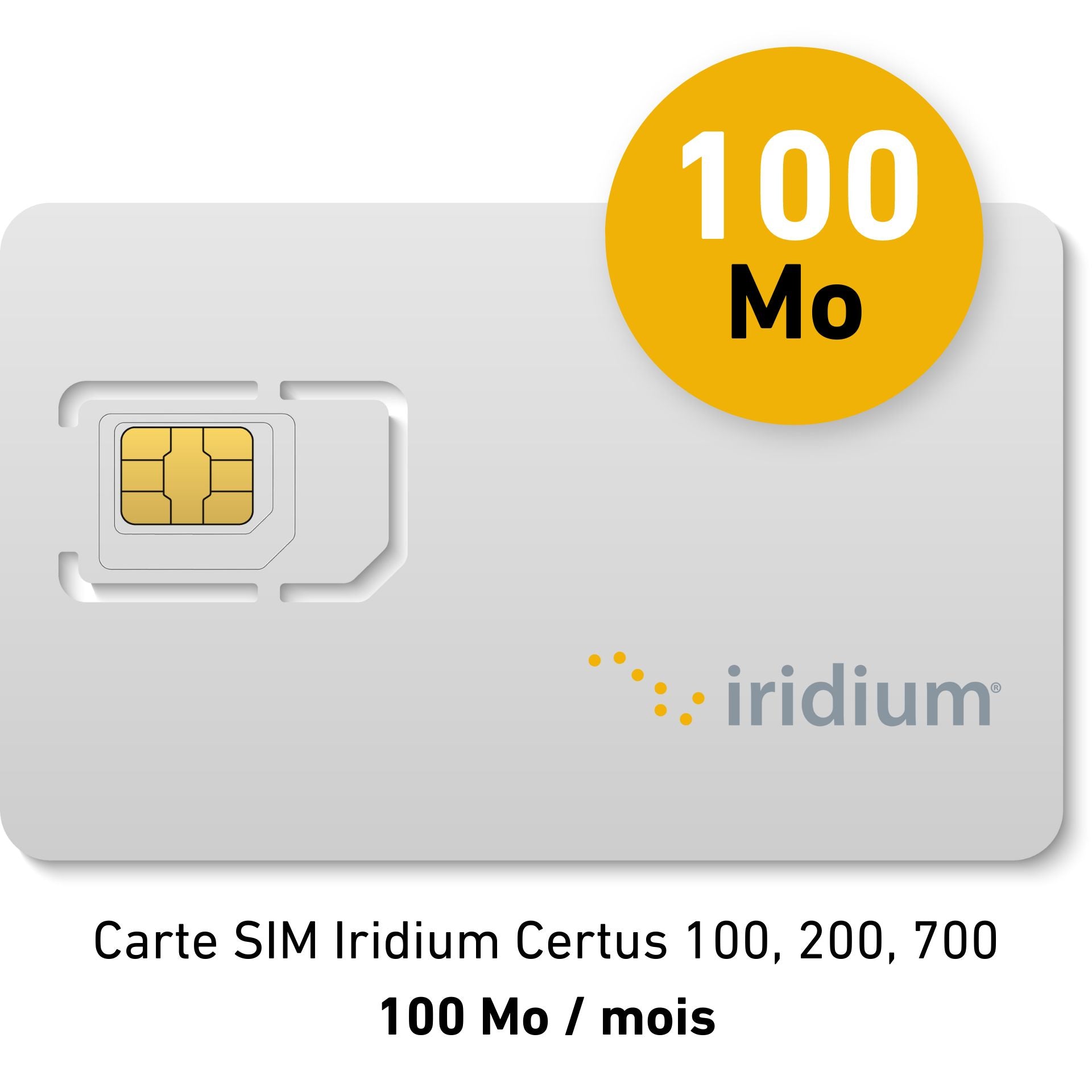 Suscripción mensual IRIDIUM CERTUS 100/200 y 700 - 100MB/mes