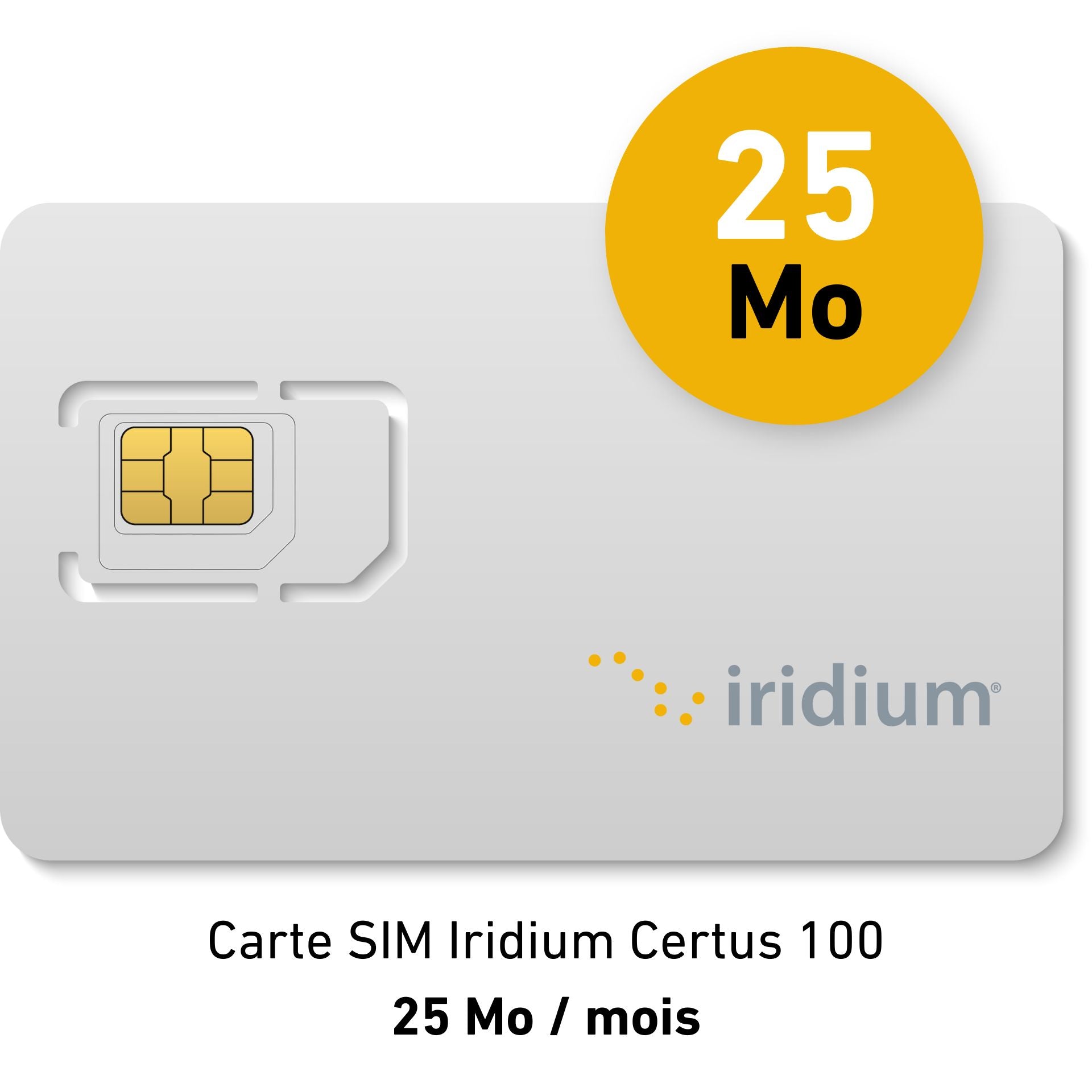 Monatliches Abonnement IRIDIUM CERTUS 100 - 25MB/Monat