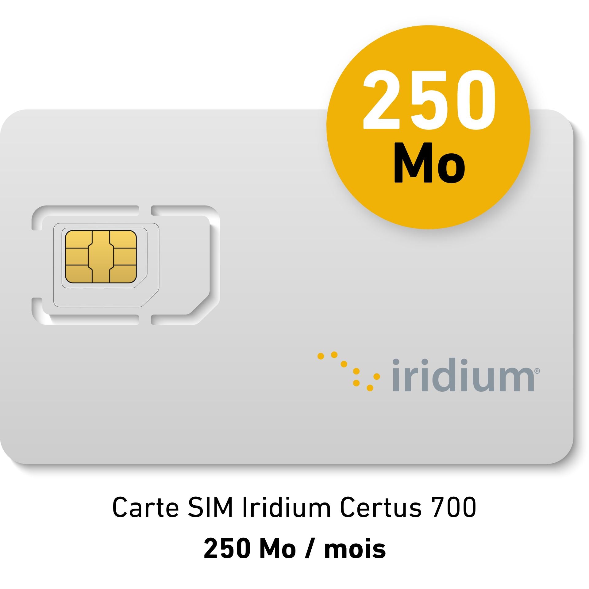 Abonnement Mensuel IRIDIUM CERTUS 700 - 250Mo/mois