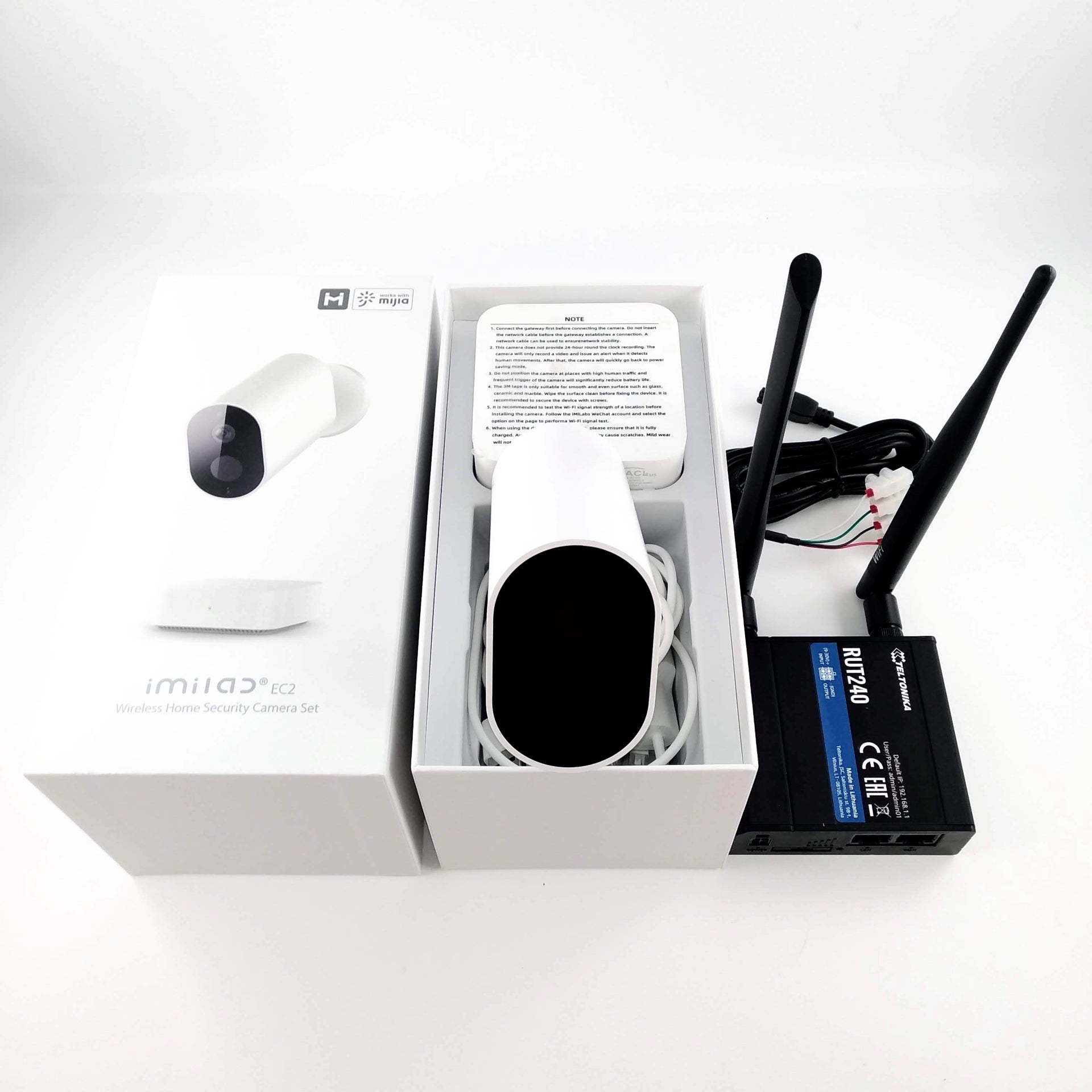 Pack Wireless Camera & 4G WIFI router & 10GB SIM card