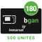 Carte Prépayée INMARSAT Rechargeable BGAN/IsatHub - 500 UNITES - 180 JOURS