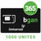Carte Prépayée INMARSAT Rechargeable BGAN/IsatHub - 1000 UNITES - 365 JOURS