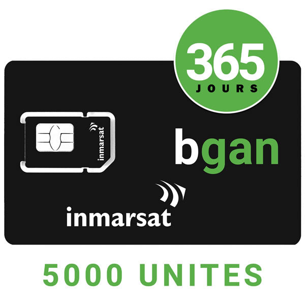 Carte Prépayée INMARSAT Rechargeable BGAN/IsatHub - 5000 UNITES - 365 JOURS