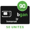 Carte Prépayée INMARSAT Rechargeable BGAN/IsatHub - 50 UNITES - 90 JOURS