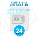 Carte SIM Prépayée BIG DATA 15.000 € HT - VALIDITE 24 MOIS