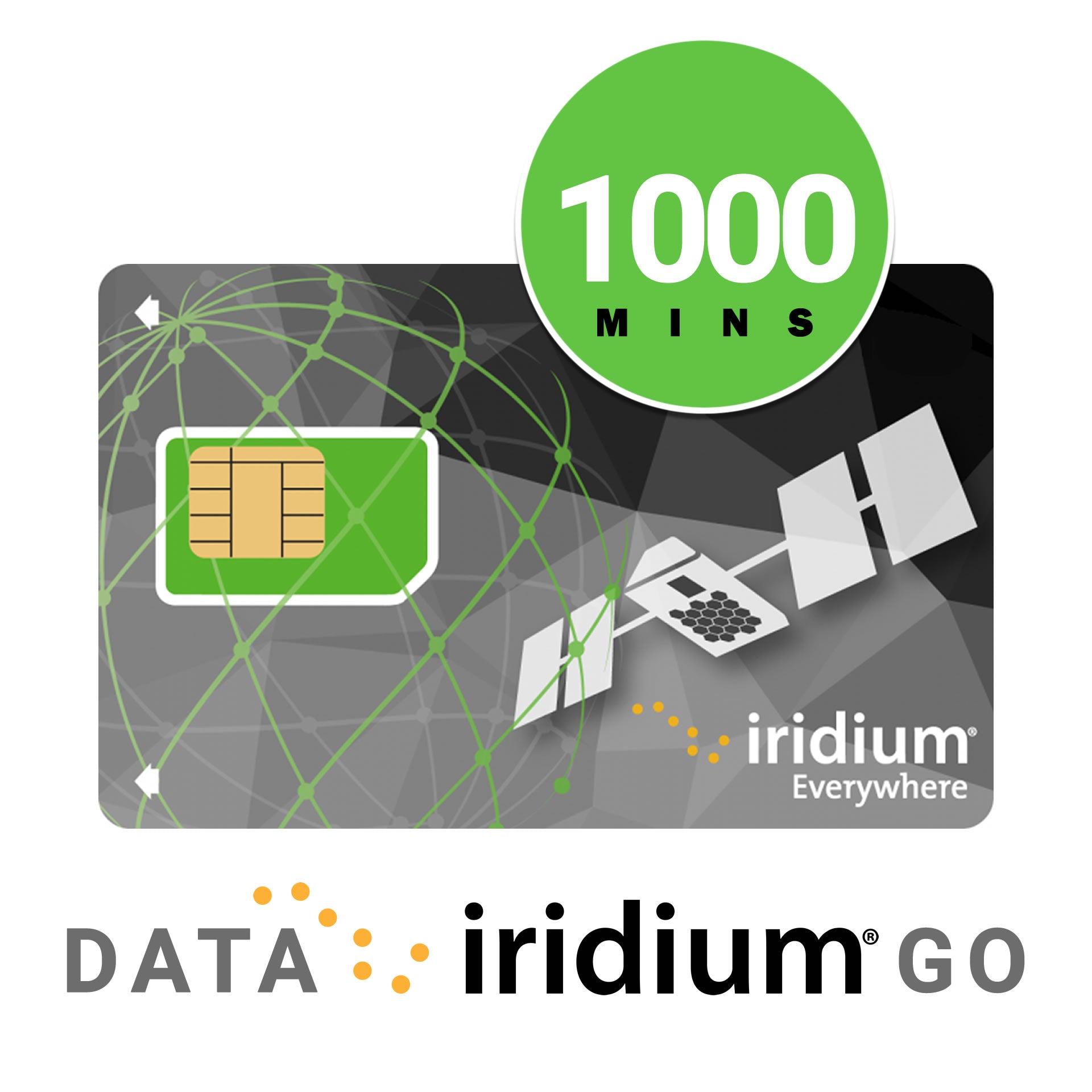 IRIDIUM GO Prepaid SIM-Karte - 1000 min DATA - 12 MONATE