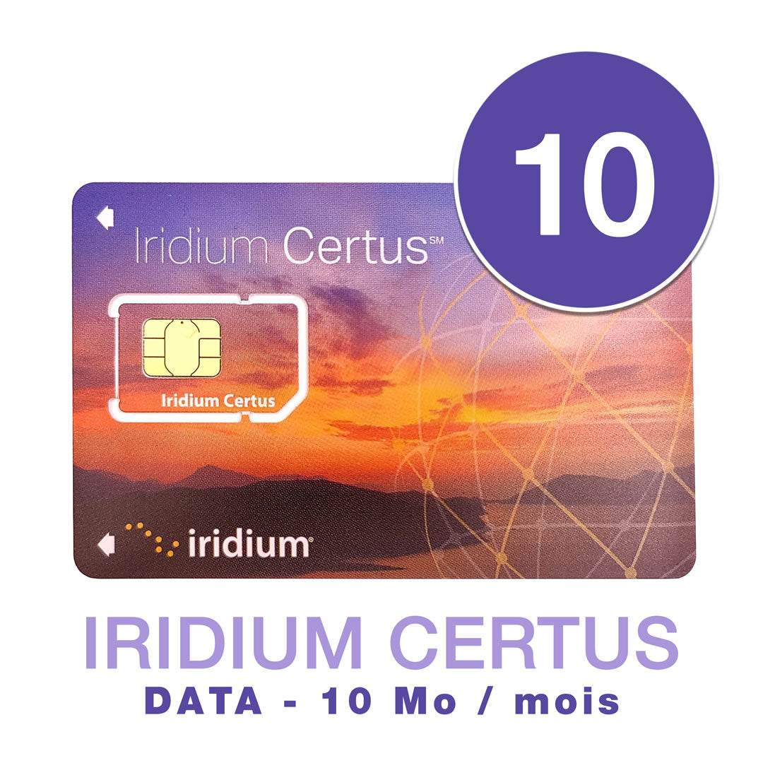 Abonnement Mensuel IRIDIUM CERTUS 100 - 10Mo/Mois